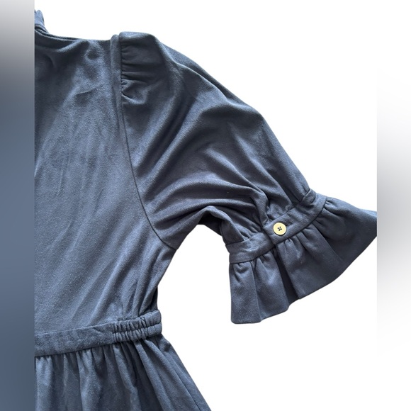 GRETCHEN SCOTT ULTRA SUEDE TEARDROP DRESS NAVY NWT SIZE LARGE - Picture 8 of 11
